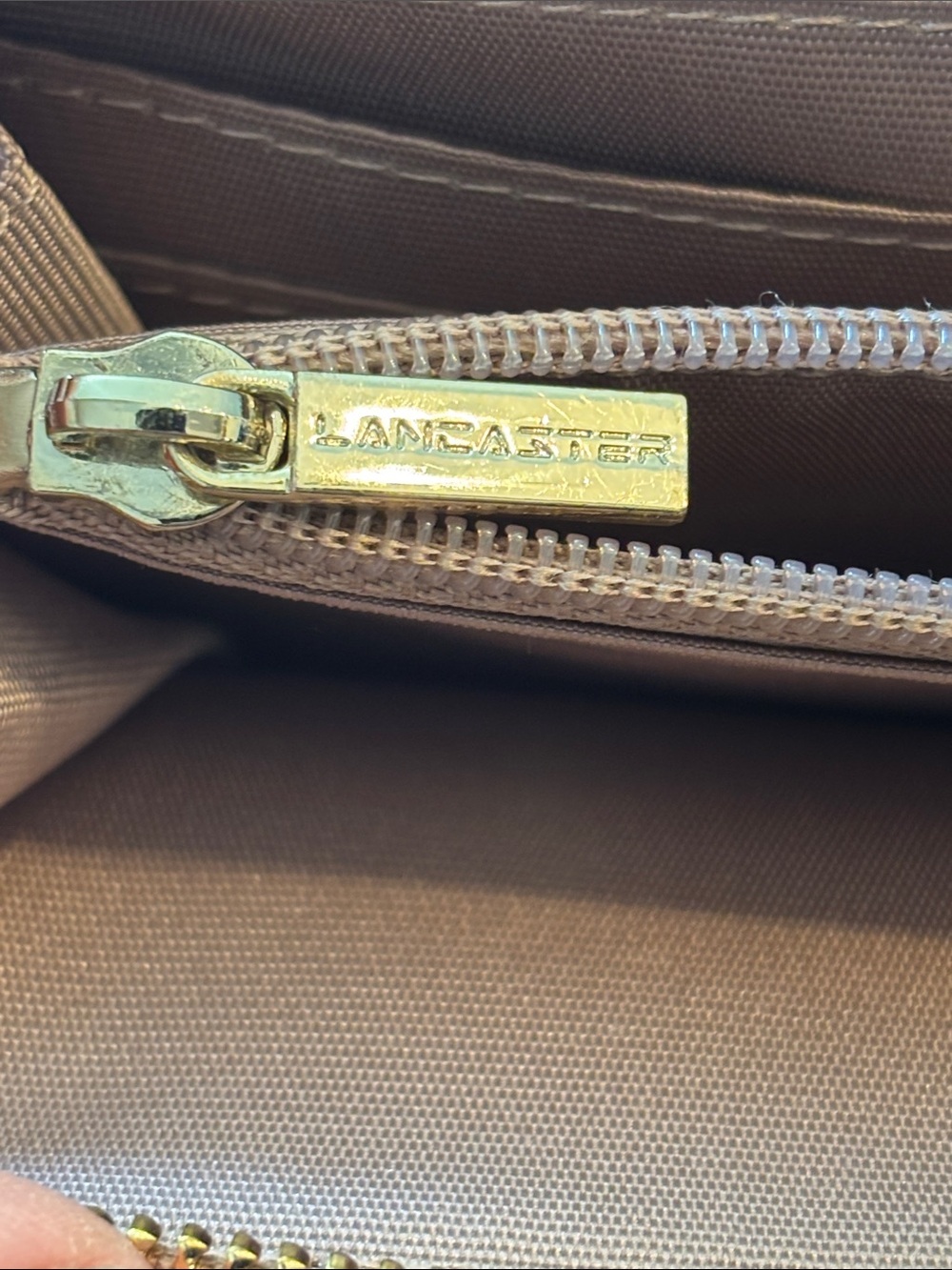 Pebbled Tan Leather Buckle-Accent Wallet - Picture 8 of 8